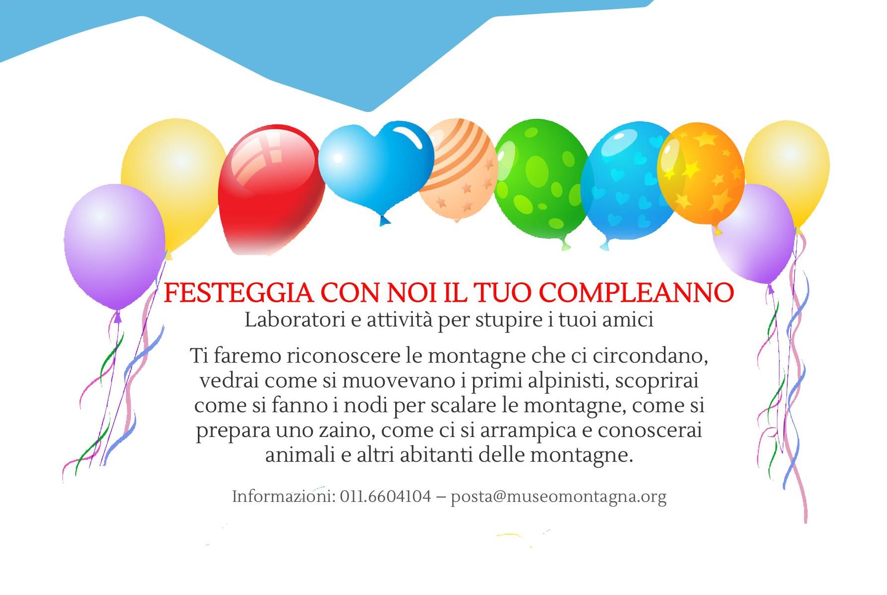 FESTEGGIA CON NOI IL TUO COMPLEANNO - Didattica Torino